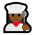 👩🏾‍🍳 woman cook: medium-dark skin tone display on Windows